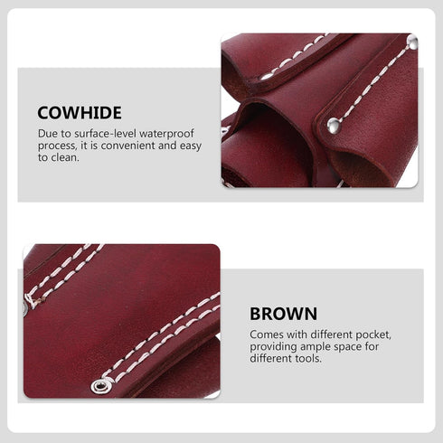 Tool Storage Bag Repairing Tool Bag Cowhide Storage Pouch Waist Pouch Portable Waist Bag...