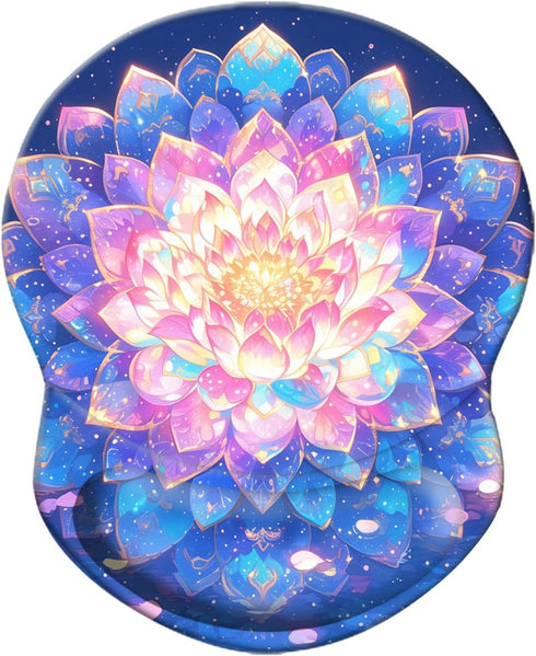 Wrist Support Mouse Pad Non Slip Rubber Base Wrist Rest Mousepad 8.75in X7.5in Small Desktop Notebook Mouse Mat for Home Office Computer Laptop (B...