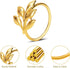 KPOSIYA Set of 20 Leaf Napkin Rings Metal Gold Napkin Holder Table Napkin Rings for Dinning Table Parties Everyday (Ye Zi-Gold 20)...