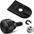Amazicha Black Aluminum Fender Rear Seat Bolt Nut Tab Mount Knob Cover 1/4"-20 Thread Seat Screws Kit Compatible for Harley Davidson Touring Softa...
