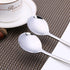 IQCWOOD Spoons, 8 Pieces Korean Spoon, 8.5 Inch Stainless Steel Table Soup Spoons with Long Handles for Home, Kitchen, or Restaurant Flatware Set...