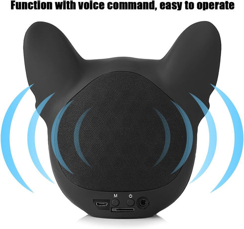 Bulldog Speaker Wireless Bluetooth Speaker, French Bulldog Speaker Portable Mini Speaker Bulldog Head Cool Artistic Stereo Decorative Speaker Supp...