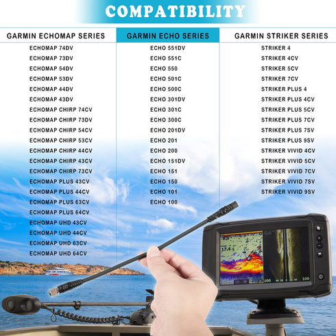 1852072 ?MKR-US2-12 Universal Sonar 2 Adapter Cable Compatible with Garmin Echo, echoMAP, Striker Series Fishfinder Replace for 1852072...
