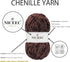 NICEEC 2 Skeins Soft Chenille Yarn Blanket Yarn for Knitting Fancy Yarn for Crochet Weaving DIY Craft Total Length 2×255m (2×279yds, 2×150g)_Coffe...