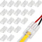COB LED Strip to Wire Connector 20 Pieces Waterproof LED Adapter Connectors Transparent Solderless LED Light Strip Connectors for Strip Light Unwi...