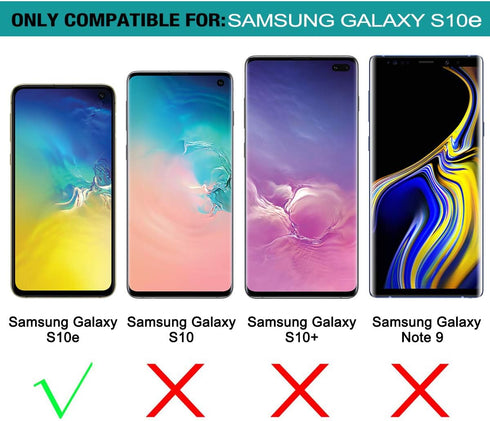 SURITCH Case for Samsung Galaxy S10e,?Built in Screen Protector??Support Wireless Charging? Rugged Back Cover Hybrid Bumper 360 Protective Case Ma...