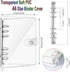 2 PCS A6 Clear Soft PVC Notebook Cover, Refillable Paper PVC Binder, Loose Leaf Personal Planner Binder (2 Transparent)...