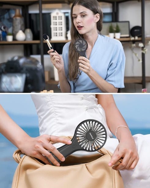 TriPole Mini Handheld Fan 5000mAh Battery Operated Small Fan 2 Speeds Powerful Personal Portable Fan Cute Design USB Rechargeable Electric Fan for...