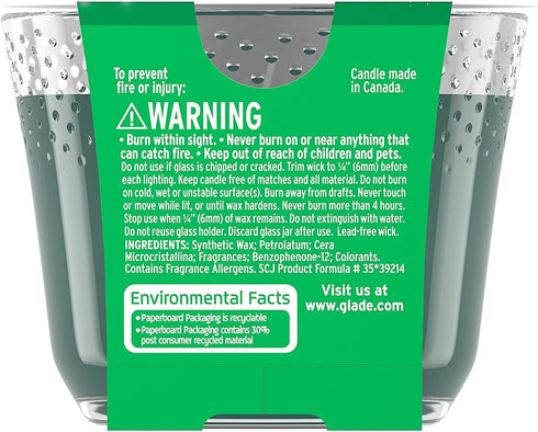 Glade Candle, Fragrance Candle Infused with Essential Oils, Air Freshener Candle, 3-Wick Candle (Pine Wonderland)...