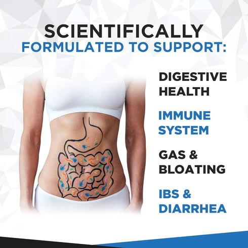 Probiotics for Digestive Health 60 Capsules | 60 Billion CFU Scientifically Formulated Multi Strain Probiotic Blend | Organic Supplements with Pre...