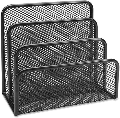 1InTheOffice Desk Mail Organizer, Mesh Vertical Desktop File Sorter, Multi Step Desk Sorter, 1 Pack...