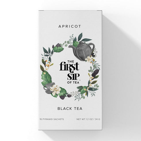 Apricot Black Tea Pyramid Tea Bags, High Caffeine, Hot & Iced Tea, 16 Cups, Natural, Flavored Black Tea Bags | The Spice Hut, First Sip of Tea...