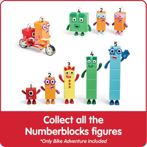 hand2mind Numberblocks One and Two Bike Adventure, Cartoon Action Figure Set, Toy Figures, Toy Vehicle Playsets, Small Figurines for Kids, Number ...