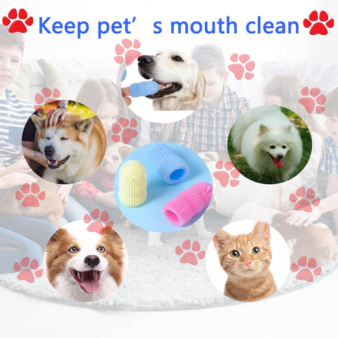 Dog Toothbrush Dog Tooth Brushing Kit ?6Pack Dog Finger Toothbrush for Dog Teeth Cleaning&Dog Dental Care, Dog Tooth Brush Pet Toothbrush...
