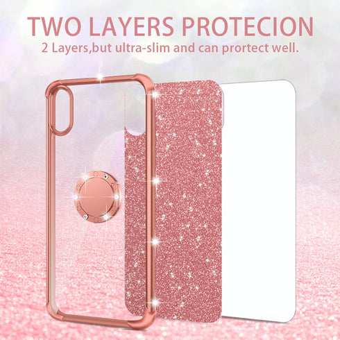 nancheng for Cricket Dream 5G Phone Case, Case for AT&T Radiant Max 5G 6.8"/Cricket Innovate 5G/AT&T Fusion 5G Women Glitter Cute Soft TPU Cover w...