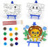 VKPI Canvas Painting Set with Mini Easel for Kids, Watercolor Art Supplies Kit with 3 Pre Drawn Canvases, 3 Plastic Easels, Paint Pots and Brushes...