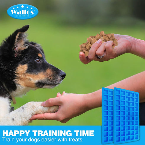 Walfos Square Silicone Molds, Silicone Dog Treat Molds for Baking and Freezing, Non-Stick Food Grade Silicone Baking Molds for Puppy Dog Treats, C...