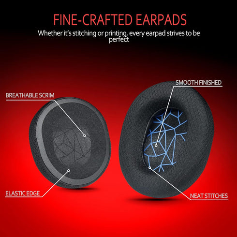 Arctis 7 Ear Cushion, Breathable Fabric Replacement Earpads Ear Cushions fit SteelSeries Arctis 1, Pro, 3, 5, 7, 7+, 7p, 7X, 9, Prime All Models W...
