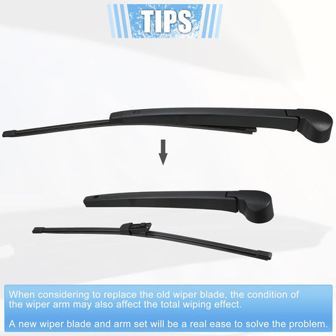 ACROPIX Rear Windshield Wiper Blade Arm Replacement Set OEM Quality Fit for VW Tiguan 2018-2023 for VW Touareg 2018-2023 - Pack of 2...
