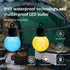 Outdoor String Lights, Outdoor Smart Patio Light, 30FT Color Changing String Lights with 15 Shatterproof LED Bulbs without a Controller, Extendabl...