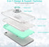 Slim Sparkly Case for iPhone SE 2020/SE 3 2022/8/7 with 360 Ring Holder Kickstand, Glitter, Silver...