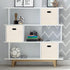 Black Foldable Storage Cubes Bins , Fabric Storage Box Cubes Organizer Baskets with Dual Handles for Home Organizer(Creamy-White)...