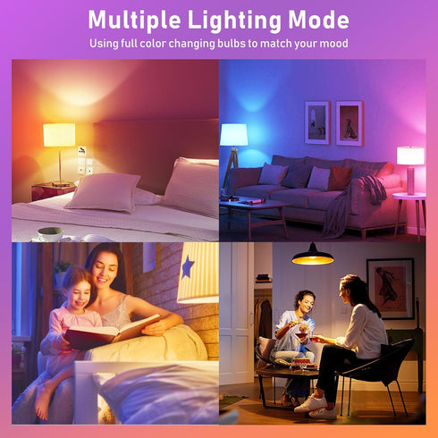 Rechargeable Light Bulbs with Remote - E26 Battery Operated Light Bulb for Non-Hardwired Wall Sconces, Pendant Lights ect (2 Pack)...