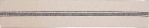 Market Place Gray Grain Sack Stripe Table Runner, 13" x 72", Farmhouse Style, Gray and Cream Tabletop Décor …...