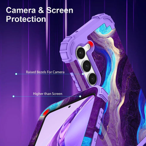 Hocase for Galaxy S23 Case, Shockproof Heavy Duty Protection Soft Silicone Rubber Bumper+Hard Plastic Hybrid Protective Case for Samsung Galaxy S2...