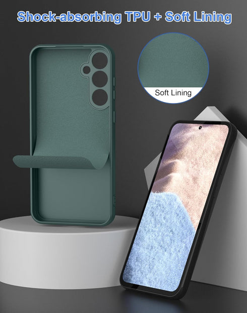 Case for Samsung Galaxy S23 FE (6.4-inch) Thin Phone Case with Camera Protection Soft Interior Slim Flexible TPU Back Cover for Galaxy S23 FE - Gr...