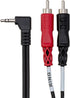 Hosa CMR-203R Right-angle 3.5 mm TRS to Dual RCAStereo Breakout Cable, 3 Feet...