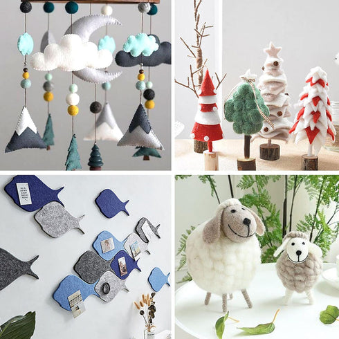 Jtnohx Soft White Felt, Flexible Felt Fabric for Toy Handwork, 1.4mm Thick 12"x12" Felt Sheets for DIY Craft and Sewing Projects...