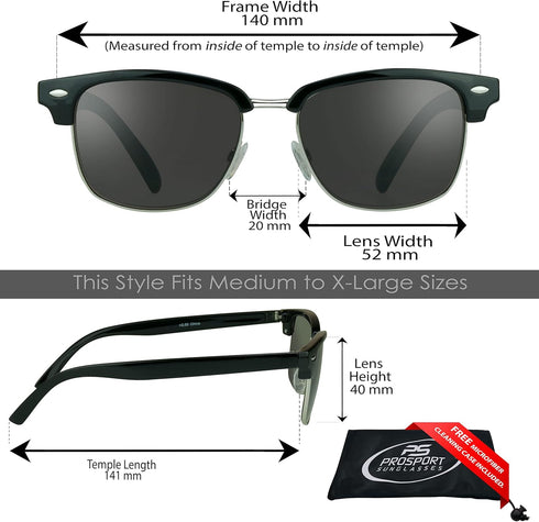 proSPORT Classic Reading Sunglass Reader for Men & Women - NOT BIFOCAL Horn Rimmed Frame...