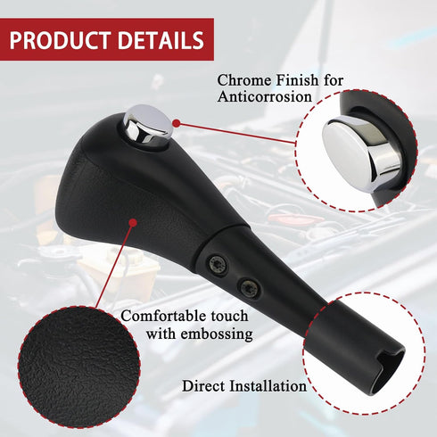 Gear Shift Shifter Knob | Compatible with 2003-2006 Honda Accord Automatic Gear Shift Lever Leather Handles | Replaces 54131-SDA-A51 54130-SDA-A84...