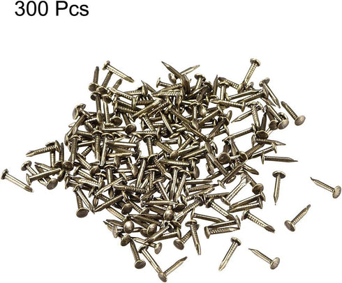 uxcell Small Tiny Nails 1.2x8mm(DxL) for Wooden DIY Decorative Pictures Boxes Household Accessories Bronze Tone 300pcs...