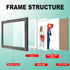 RPJC 8x14 Soild Wood 2 Opening Picture frames with High Definition Glass Display 4x6 and 5x7 with Mat or 8x14 Without Mat for Wall Mounting Hangin...