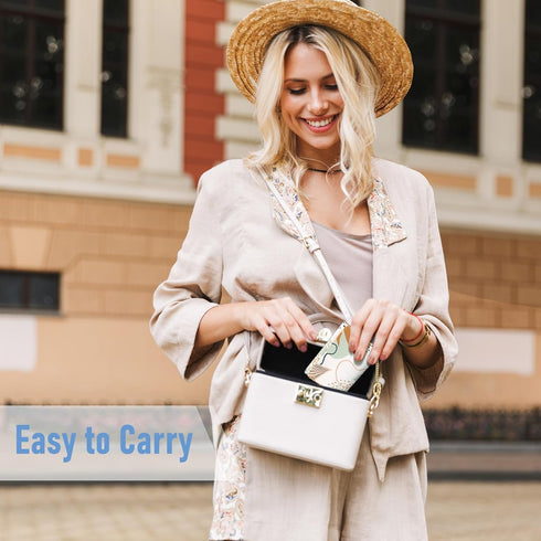 Womens Wallet, Small Slim RFID Card Wallets for Women, Trifold Leather Card Wallet Organizer, Cute Front Pocket Wallets with 7 Card Slots & ID Win...