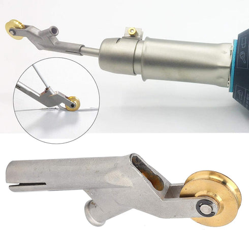 Floor Welding Nozzle Round Mouth Hot Air Gun Tips PVC Flooring Welder Heating Torch Accessory with Wheel...