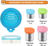 2 Pack Pet Food Cans Lids, Silicone Food Can Covers for Dog and Cat, BPA Free/Food Safe/Universal, One Fit Most Standard Size Food Can Top Green/B...