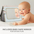 Soft Tummy Time Book w/ Large Stimulating Baby Safe Mirror - Fun High Contrast Montessori Toy w/ Mirror, Crinkle Filling & Silicone Teether - The ...
