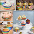 Mini Cupcake Muffin Liners - 600 Count Rainbow Paper Cupcake Liners for Baking, Small Muffin Cups Candy Wrappers, Colorful Tiny Cake Mold Chocolat...