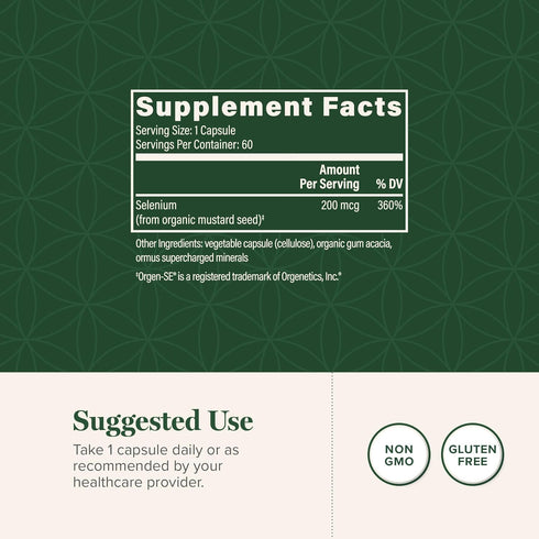 Global Healing Selenium 200mcg, Selenium Supplement with Organic Ingredients, Antioxidants for Thyroid Support and Immune Health, Non-GMO & Gluten...
