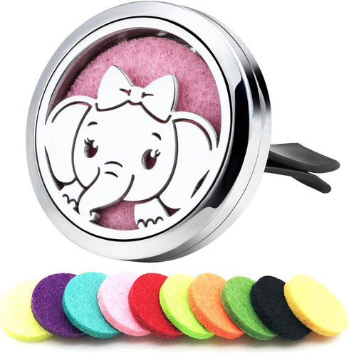 Car Diffuser Vent Clip 30mm Car Essential Oil Diffuser Vent Clips Aromatherapy Air Freshener 10 Felt Pads Car Accessories Mother's Day for Women (...