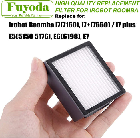 Fuyoda 6 Pack Upright Filters Replacement Compatible with irobot Roomba E&I Series E5(5150) E6(6198) i3(3150) i3+(3550) i4(4150) i4+ i6 i6+(6550) ...