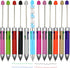 Maydahui 12PCS Multicolour Beadable Ballpoint Pens Retractable 4 in 1 Colored Bead Pen Plastic DIY Pens Cool Shaft Beaded Pen for DIY Making Schoo...