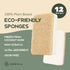 Greenzla Natural Kitchen Sponges 12 Pack - Plant-Based Biodegradable Sisal Hemp Dish Sponge - Eco-friendly, Zero-Odor, Non-Scratch Scouring Pad fo...