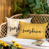 RABUSOFA Outdoor Waterproof Pillows Decorative Throw Pillows,12x20 Inch Patio Hello Sunshine Summer Pillow Covers,Yellow Waterproof Pillow Cases f...