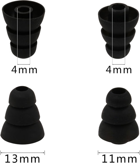 ALXCD Ear Tips for LG HBS 730 HBS750 800 910 Headset, (S/M/L) 3 Pair Ear Tips & (S/L) 2 Pair Triple Flange Tips & (M) 1 Pair Double Flange Tip, Fi...