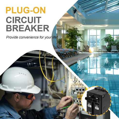 THQL2140 Circuit Breaker, 2Pole,120/240V 40 Amp 10kAIC,Plug-in Mounting Type,includes Current limiting System, Protect Circuit Safety...