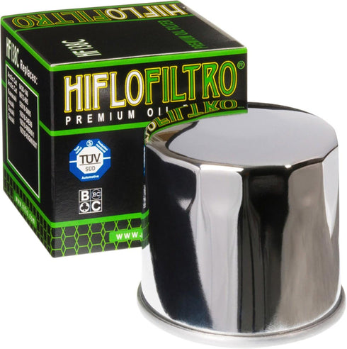 HiFloFiltro HF138C Chrome Standard Premium Oil Filter, Single...